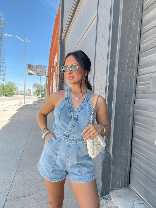 West Denim Romper