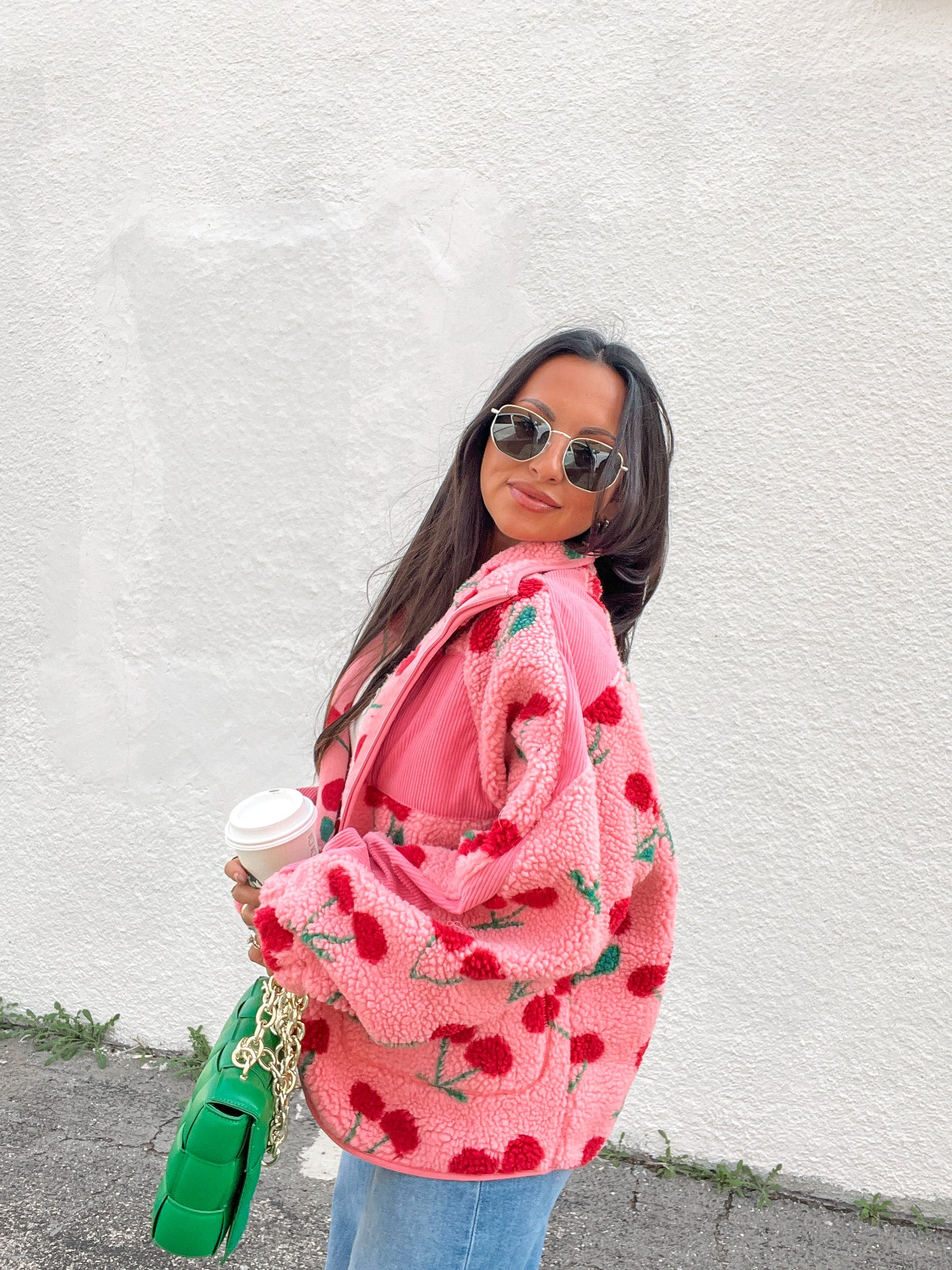 Cherry Sherpa Jacket