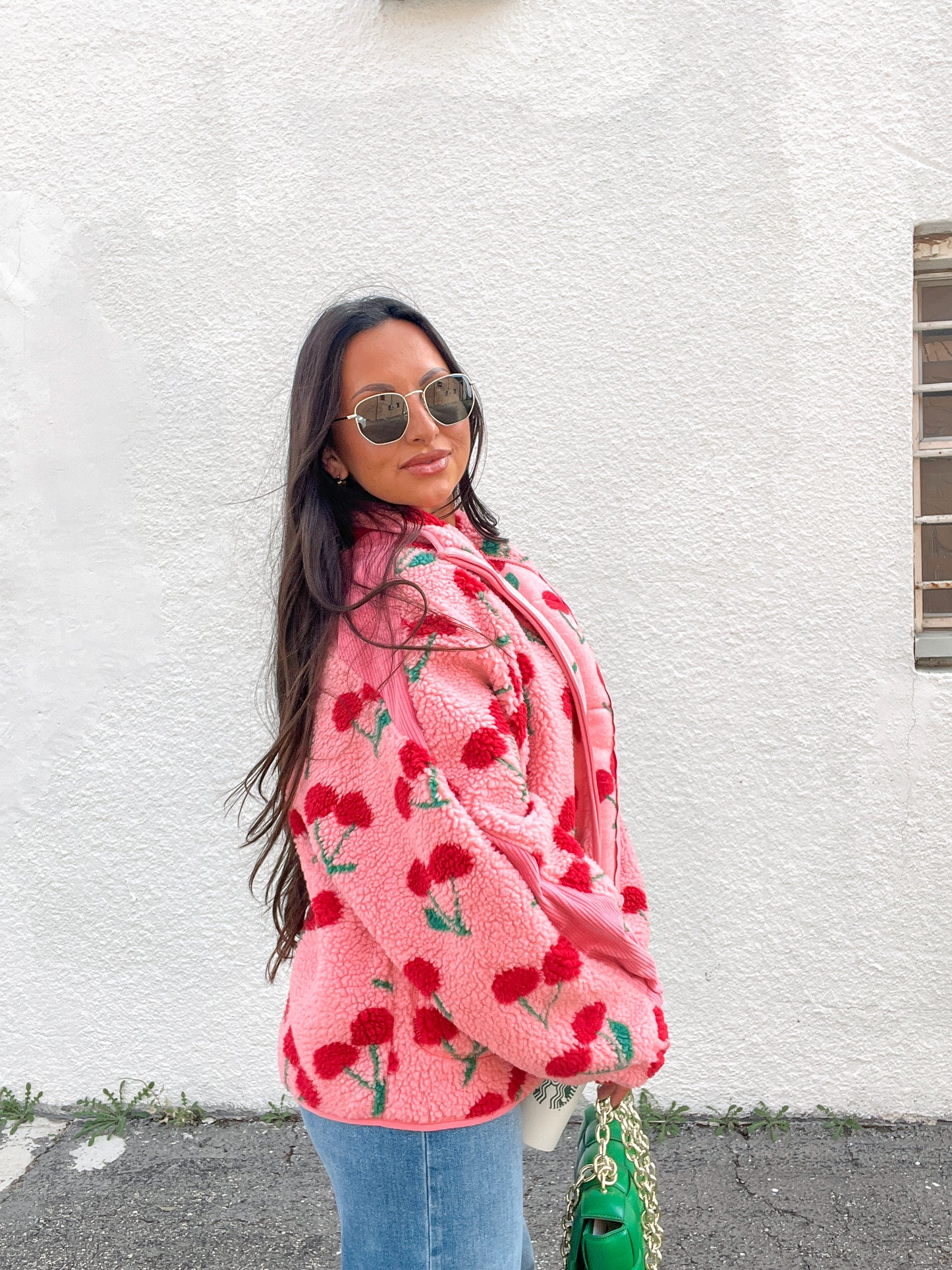 Cherry Sherpa Jacket