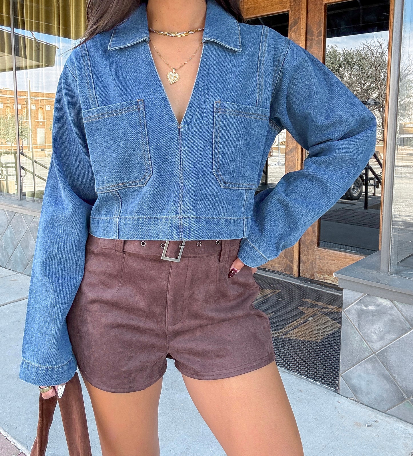 Kris Denim Top