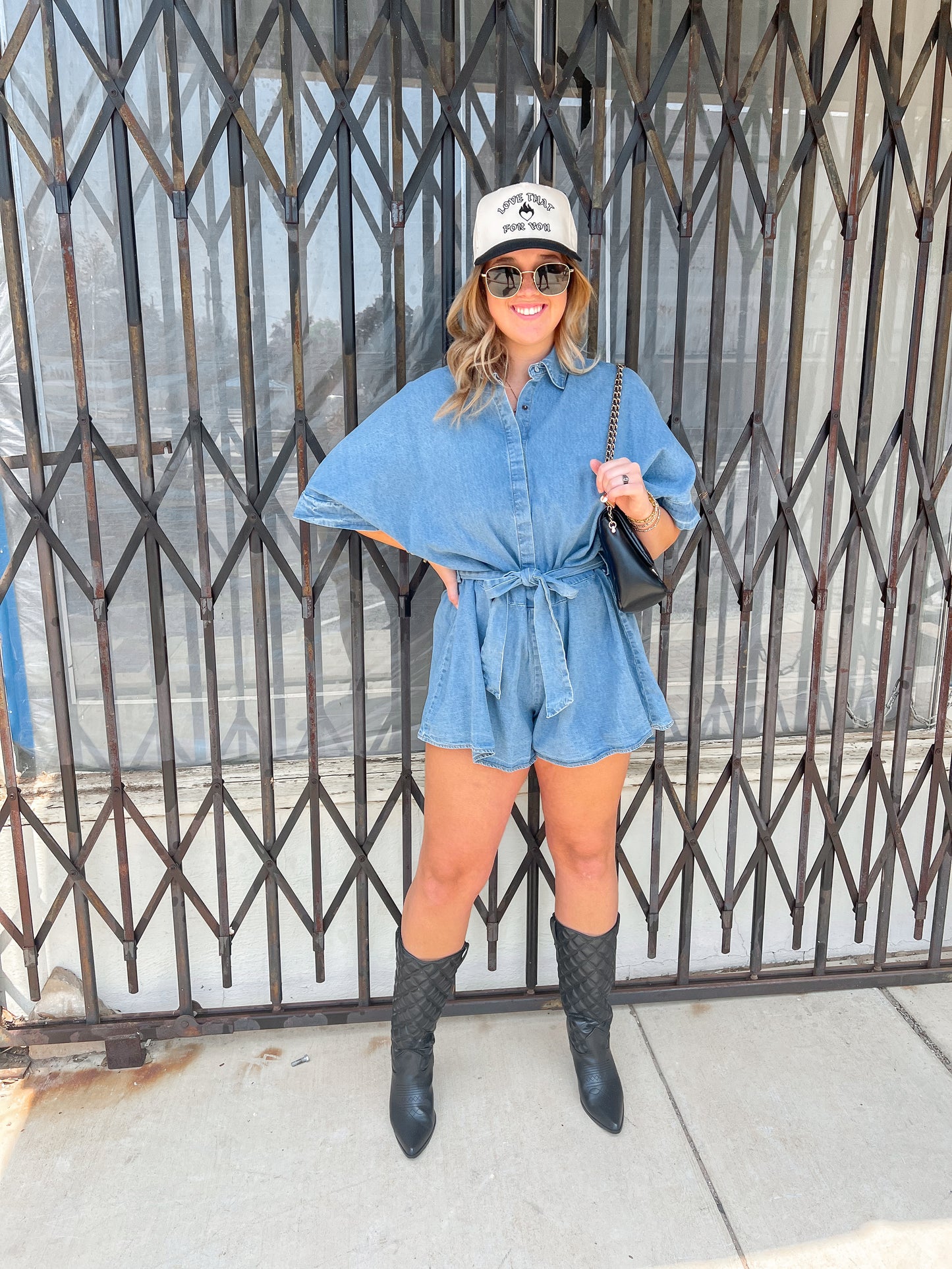 Swade Denim Romper