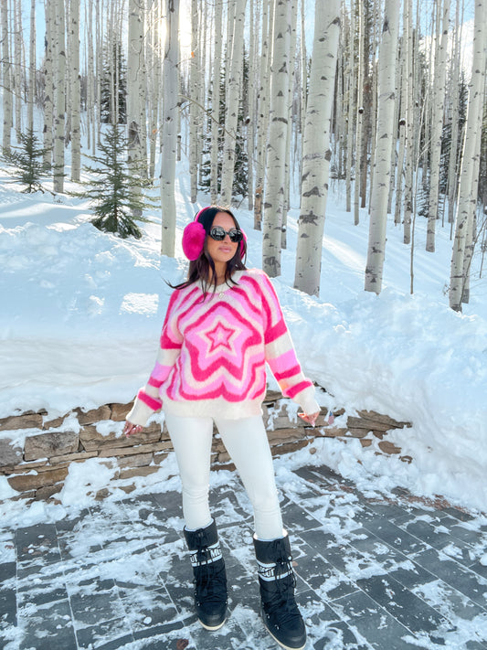 Fuzzy Star Sweater