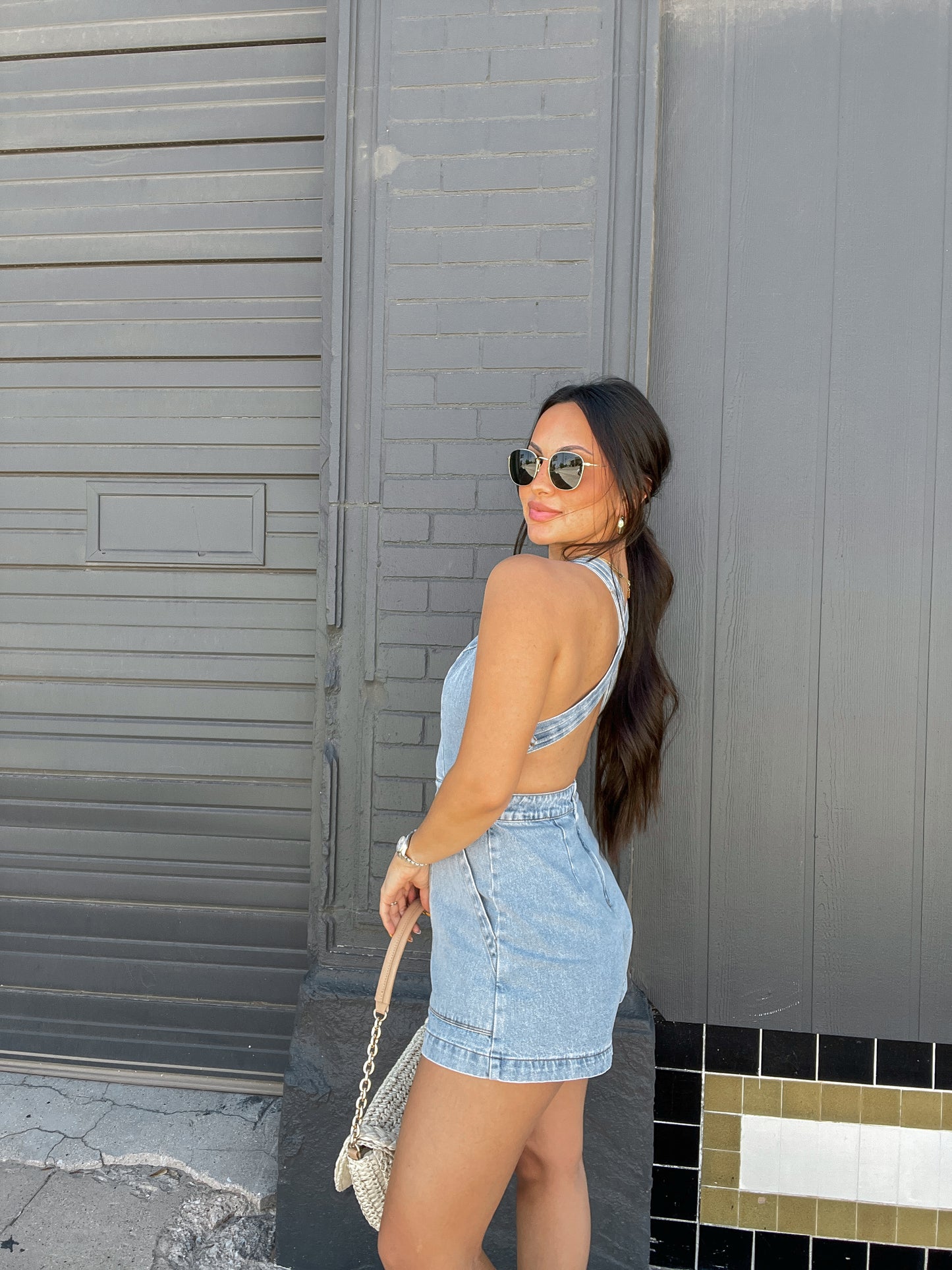 West Denim Romper