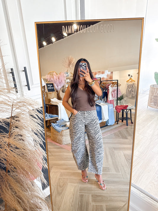 Zebra Barrel Jeans