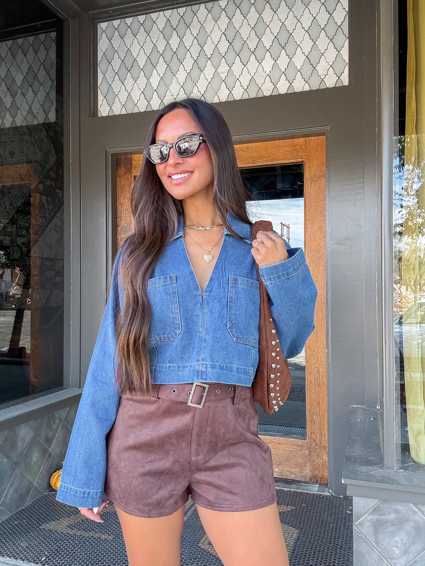 Espresso Suede Shorts