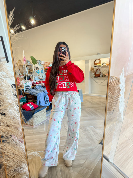 Bow Print Sweatpants