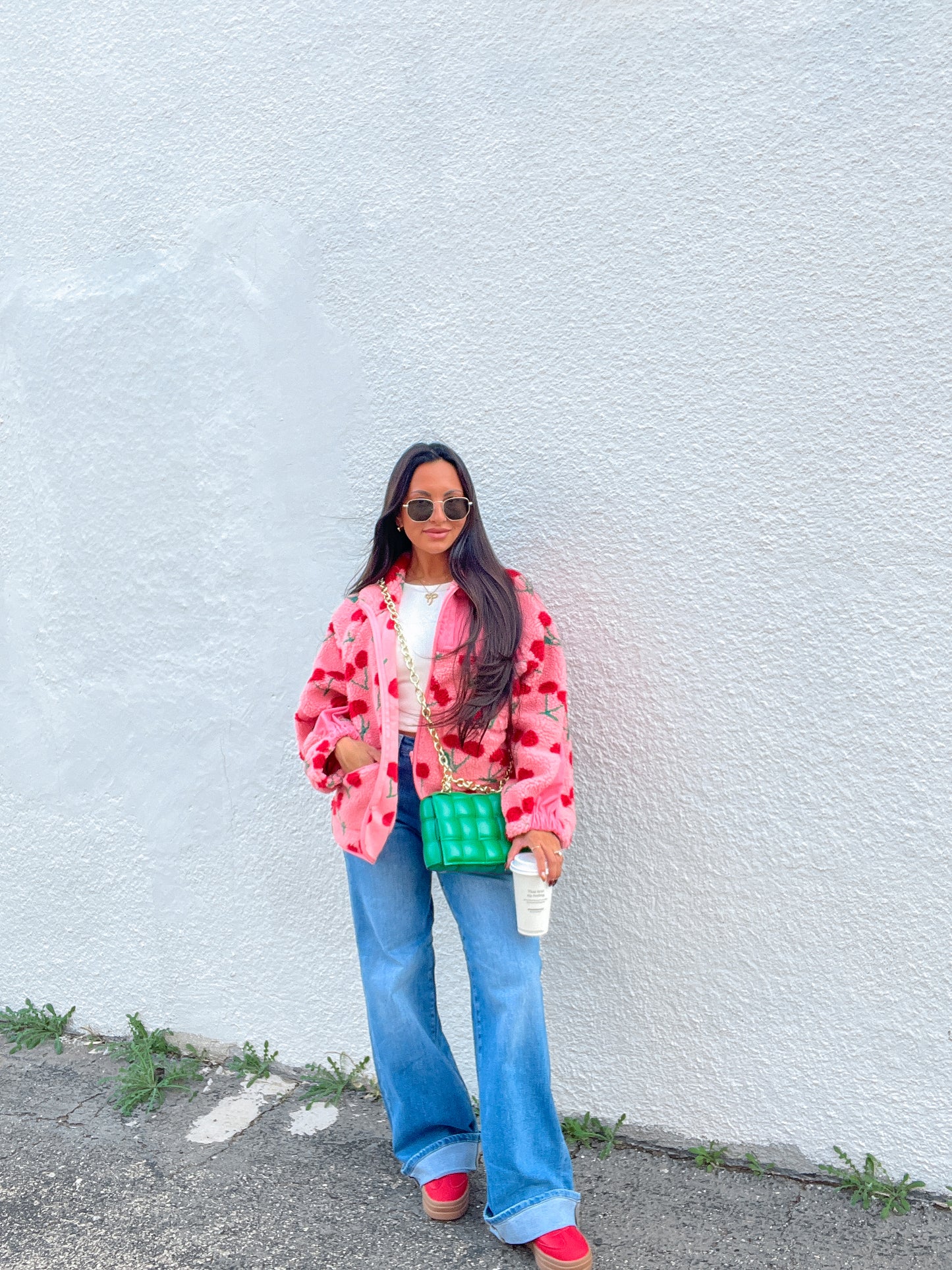 Cherry Sherpa Jacket