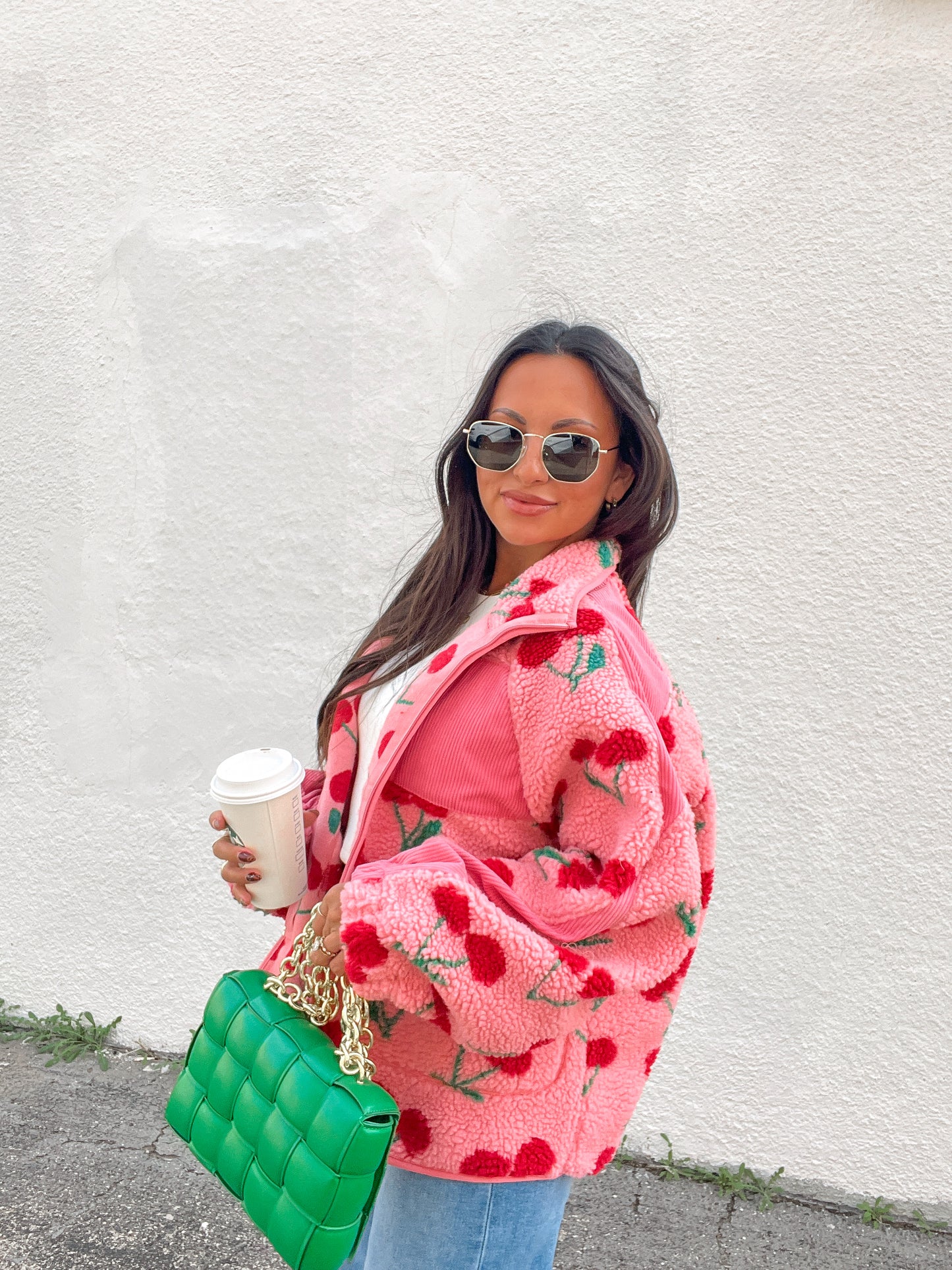 Cherry Sherpa Jacket