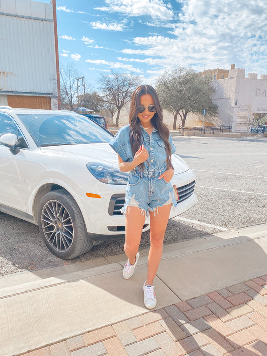 TX Denim Romper