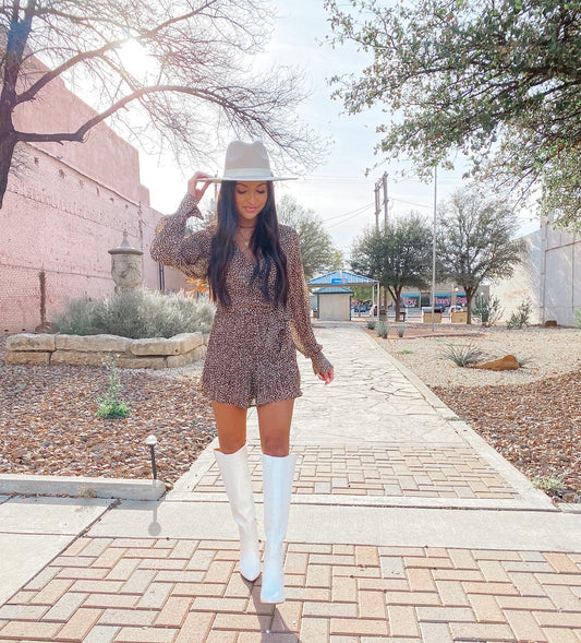 Mocha Leopard Romper