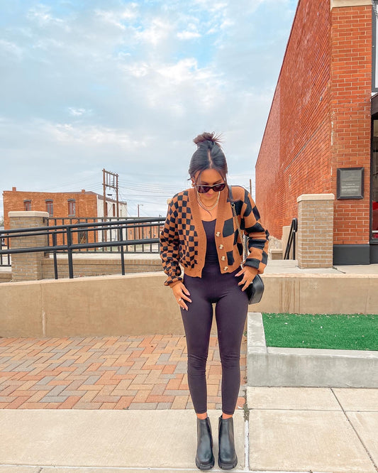 Checker Cardi