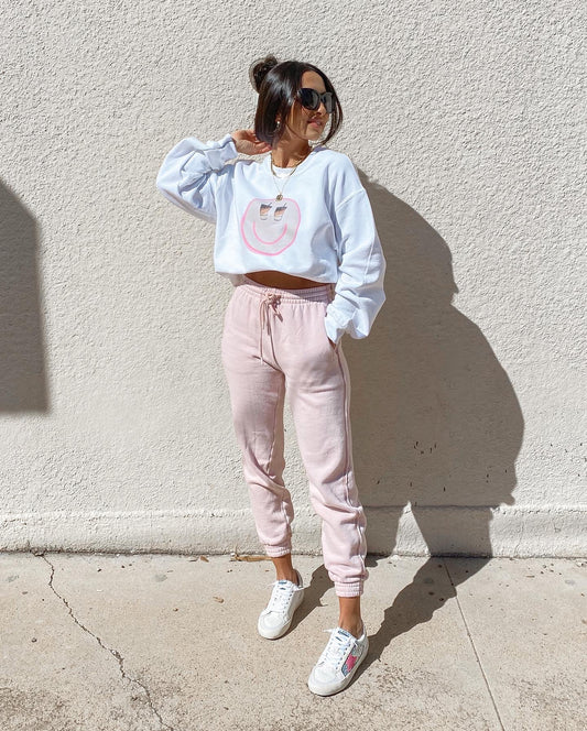 Latte Smiley Face Sweater