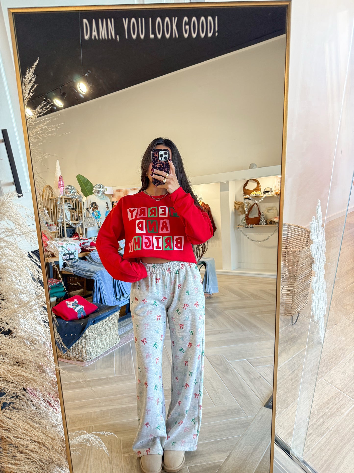 Bow Print Sweatpants