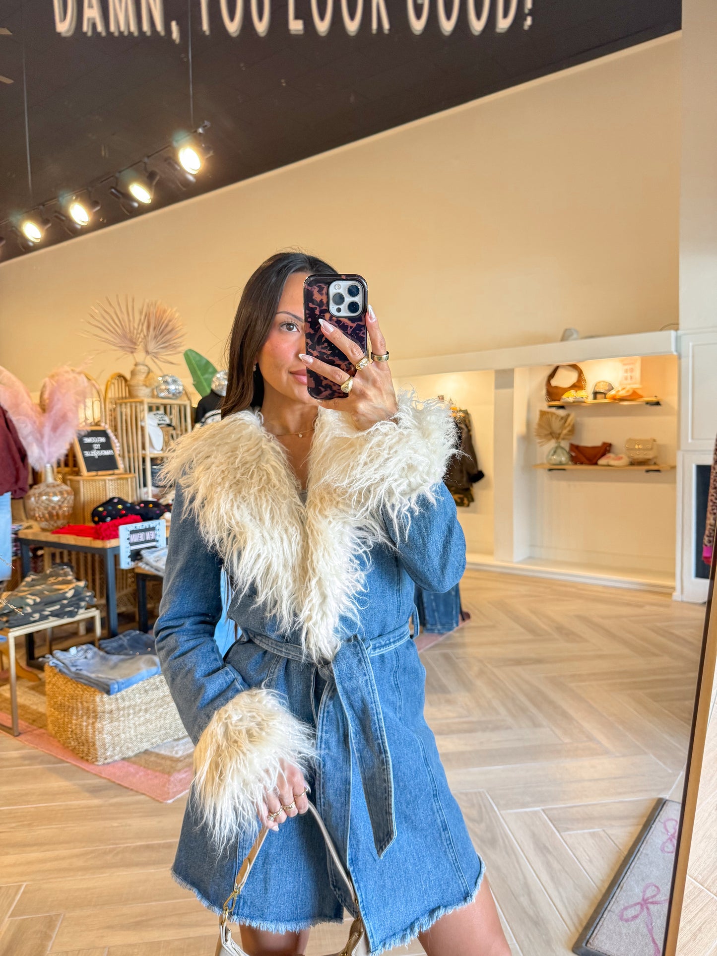 Dolly Fur Denim Jacket