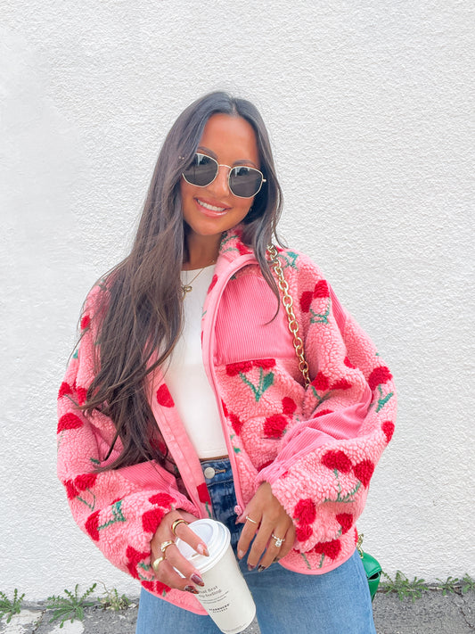 Cherry Sherpa Jacket