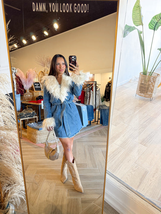 Dolly Fur Denim Jacket