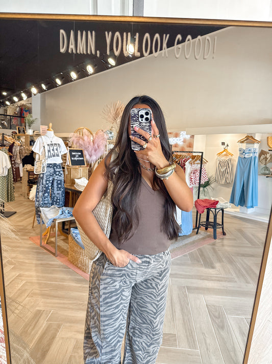 Zebra Barrel Jeans