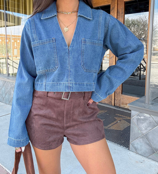 Kris Denim Top