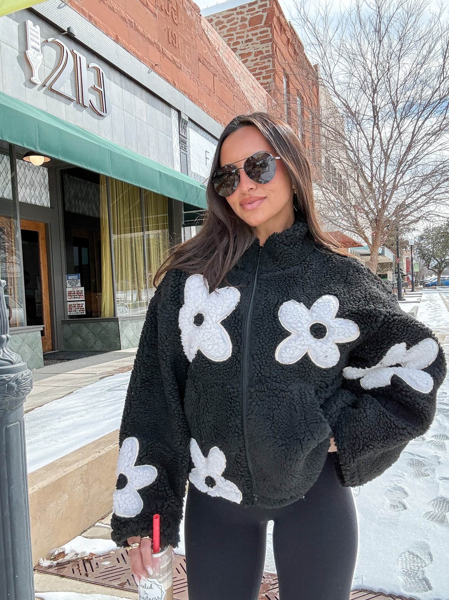 Floral Sherpa Jacket