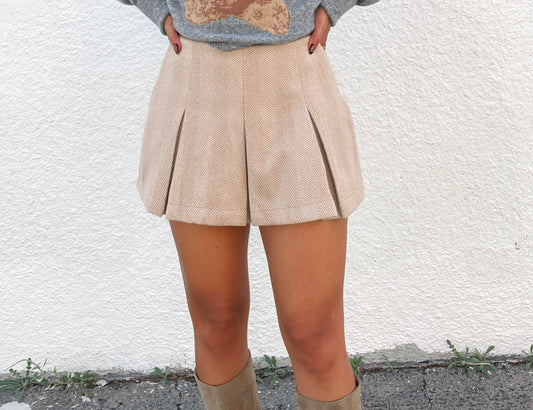 Paisley Pleated Skort