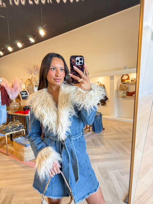 Dolly Fur Denim Jacket