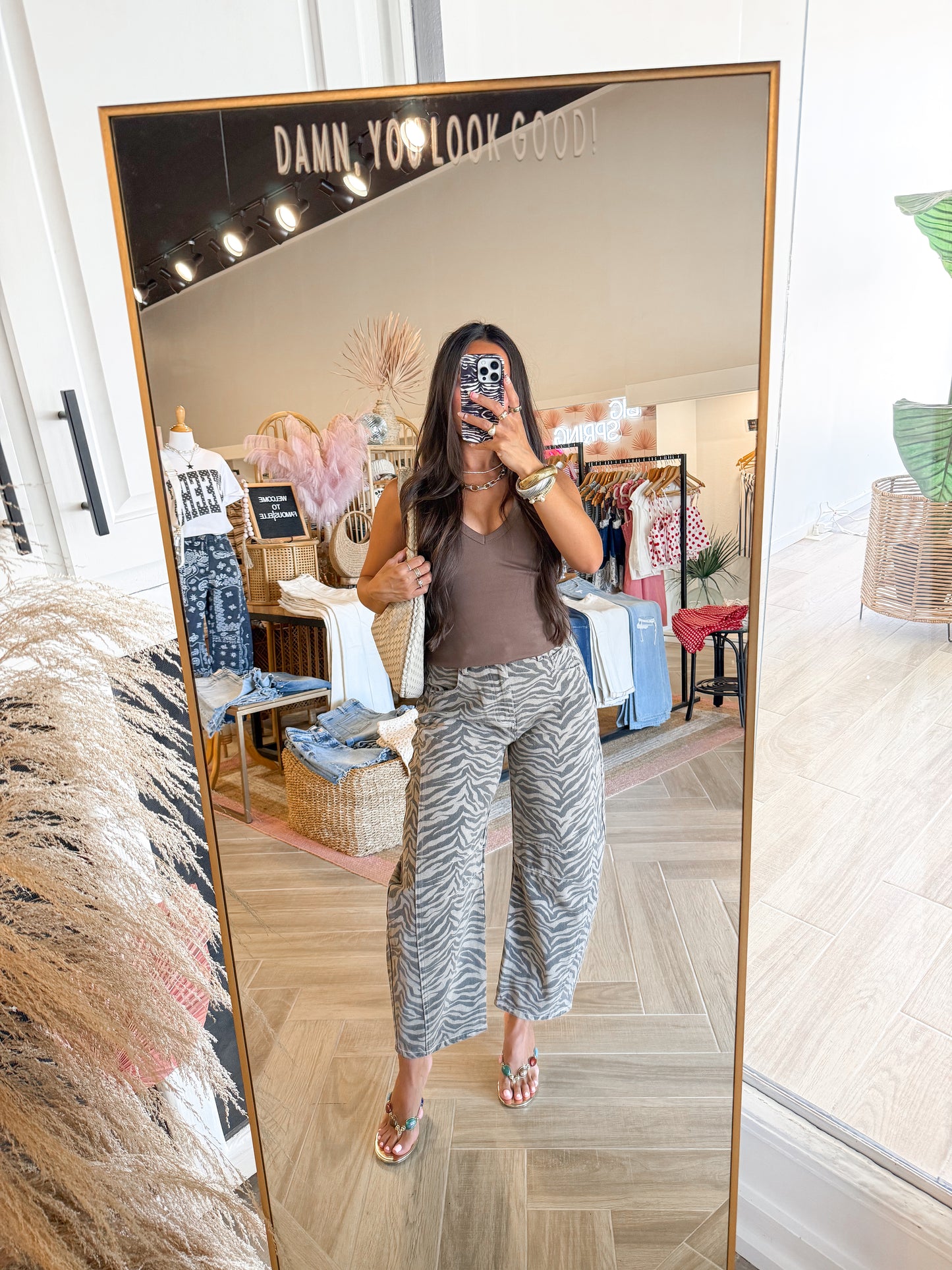 Zebra Barrel Jeans