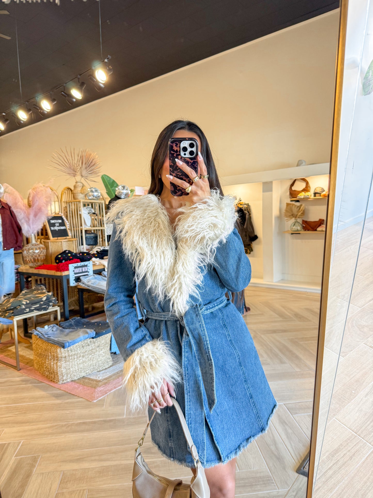Dolly Fur Denim Jacket