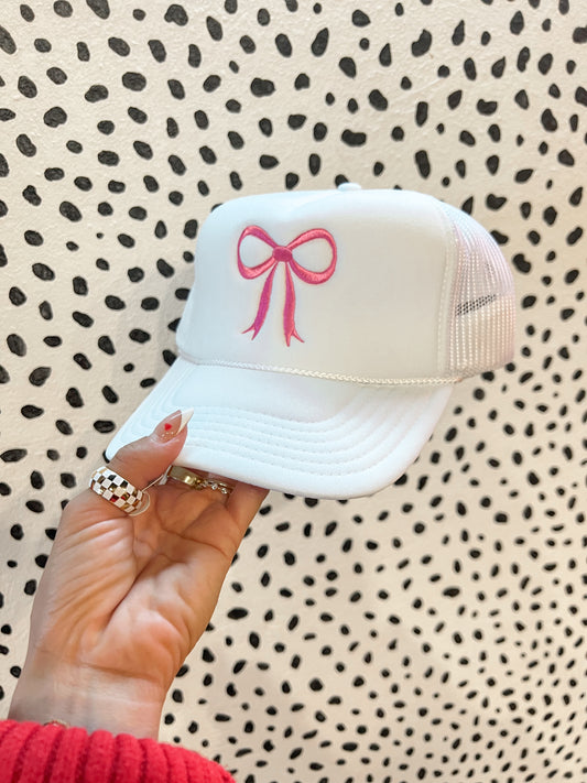 Pink Bow Trucker