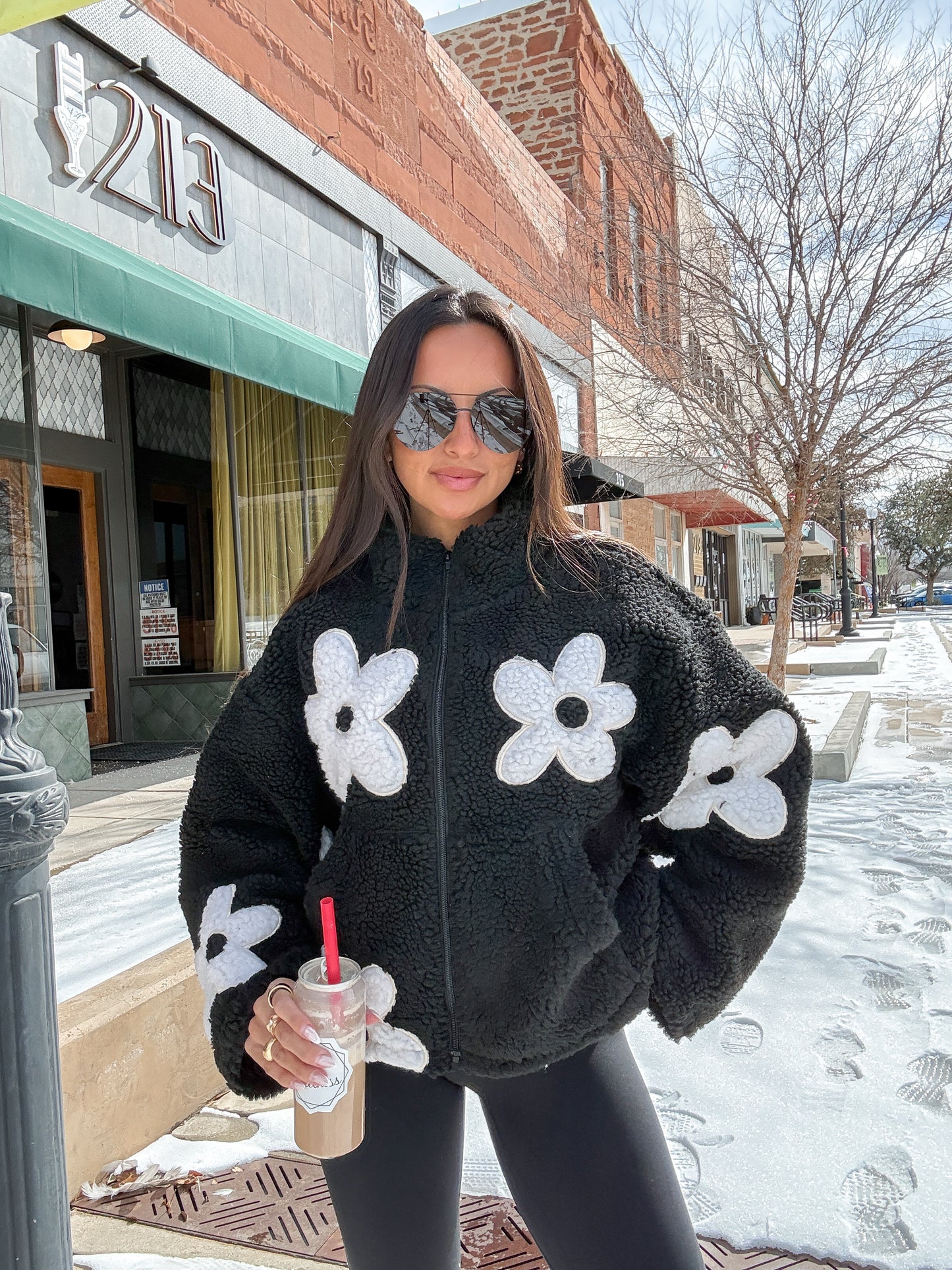 Floral Sherpa Jacket