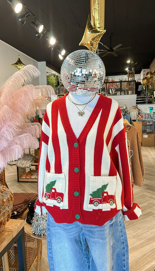 Christmas Truck Cardigan